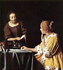 Lady with Her Maidservant Holding a Letter by Johannes Vermeer